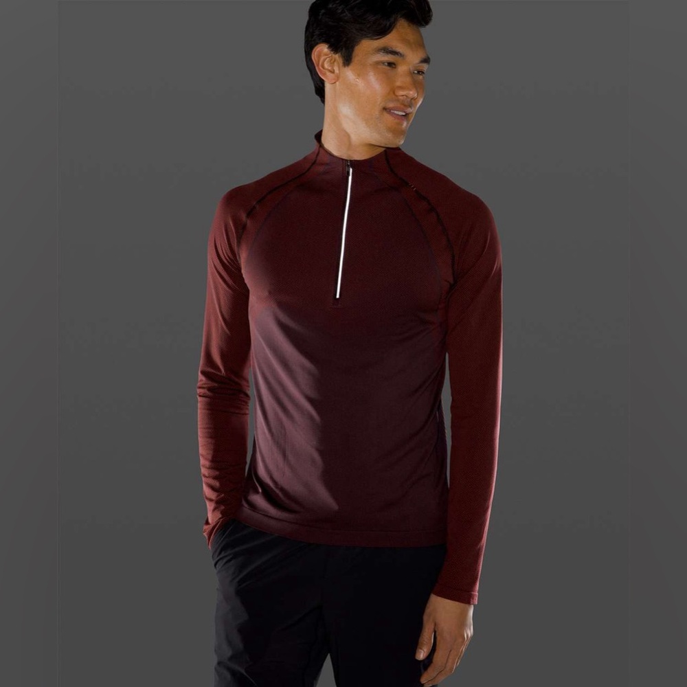 Lululemon Metal Vent Tech 1/2 Zip 2.0 Long Sleeve Shirt in Magma / Sequoia - Picture 2 of 8